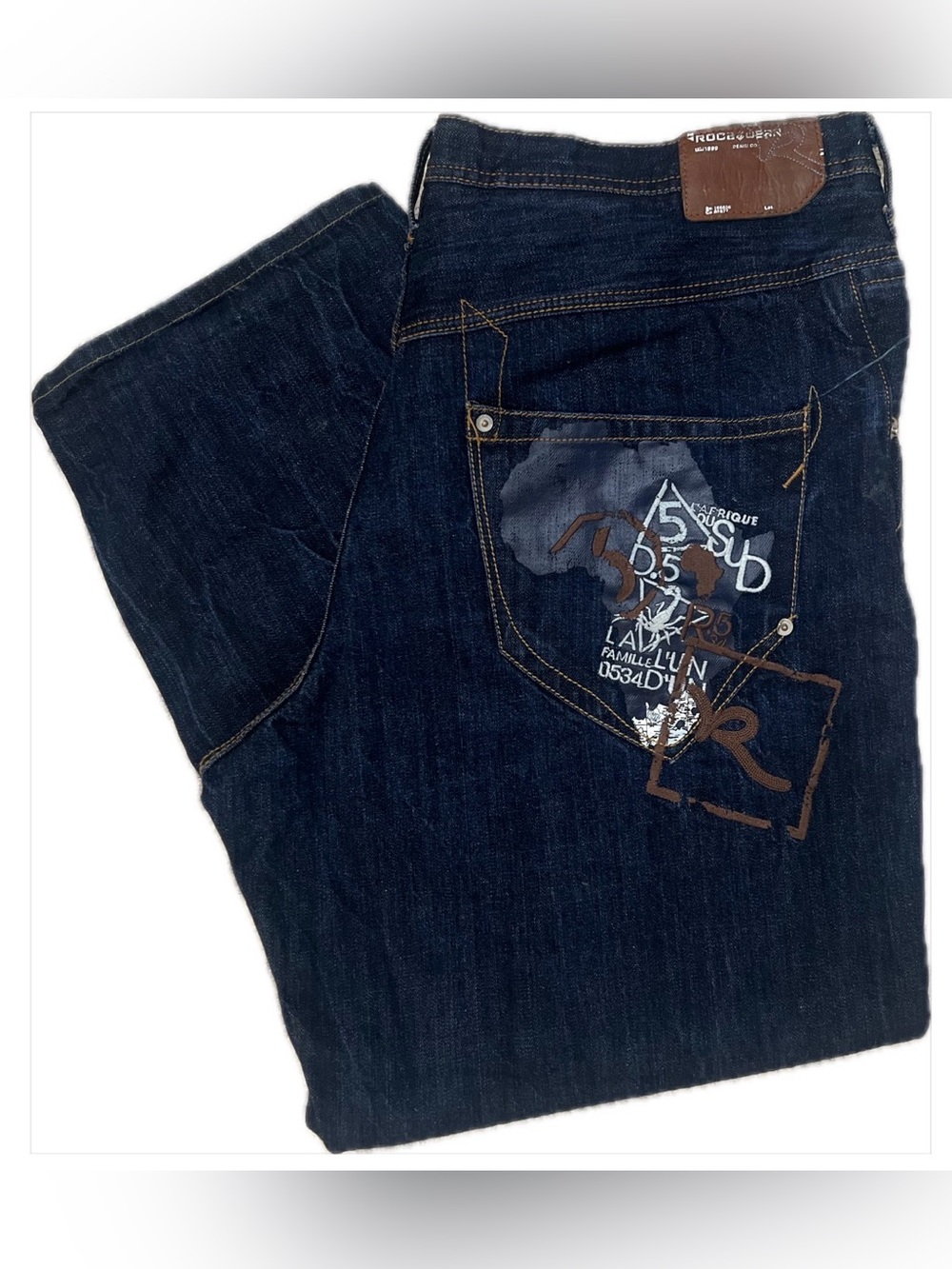 Y2K Rocawear Dark Wash Baggy Jeans Hip Hop Street wear - 40x28